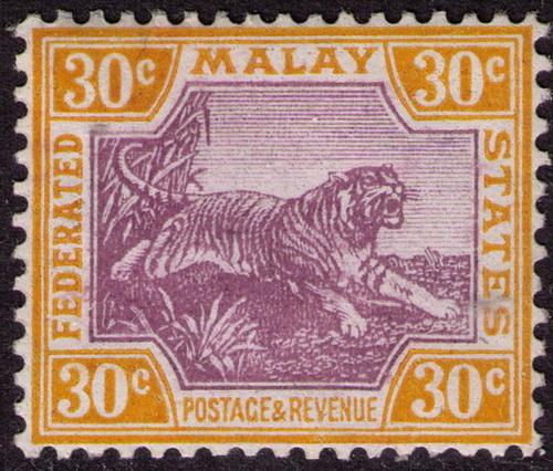 Malaya Fed States # 68  Mint VF NH Cat 4.75 plus NH prremium