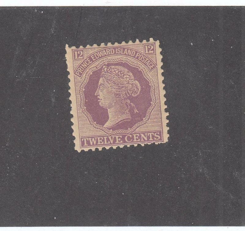 PRINCE EDWARD ISLAND # 16 VF-MNH 12cts 1868-70 QUEEN VICTORIA /VIO- #02 CV $20