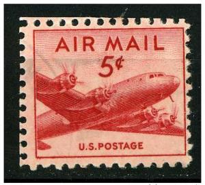 USA Airmail 1947 - Scott C33 used - 5c, DC-4 Skymaster 