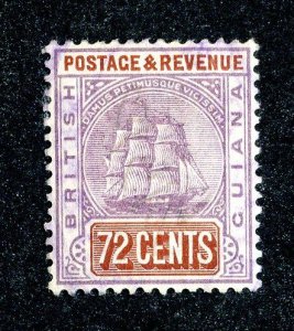 1889 British Guiana Sc # 146 used cv. $55 ( 9376 BCXX )