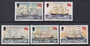 Isle of Man 254-258 Sailing Ships MNH VF