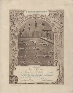 1915 - Student's Swimming Certificate - Ephemera 1173