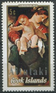 Aitutaki Sc#49 MNH, 5c gold & multi, Christmas 1972 (1972)