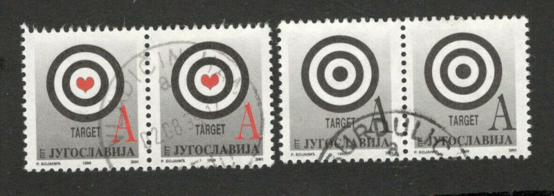 YUGOSLAVIA - PAIR USED DEFINITIVE STAMPS- Mi. 2906/2907 - CV=30 EUR - 1999.