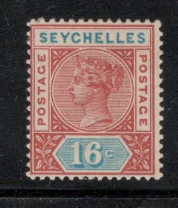 Seychelles 1890 Queen Victoria 16c Scott # 12 MH