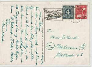 Germany 1947 Helft Machine Slogan monument Memorial Pic Stamps Card ref R 19301