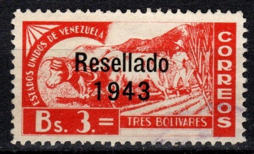 Venezuela #383   F-VF Used CV $22.00  (X318)