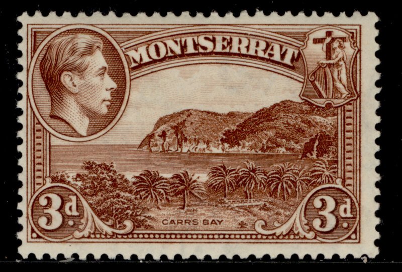 MONTSERRAT GVI SG106, 3d brown, M MINT. Cat £11. 