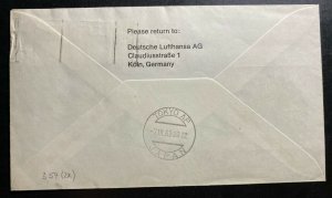 1963 New Delhi India First Flight Airmail Cover FFC To Tokyo Japan Lufthansa