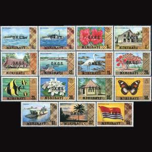 KIRIBATI 1981 - Scott# O1-15 Ships etc. Set of 15 NH