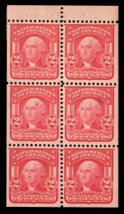 MOMEN: US STAMPS #319g TYPE I BOOKLET PANE MINT OG NH VF/XF LOT #84356