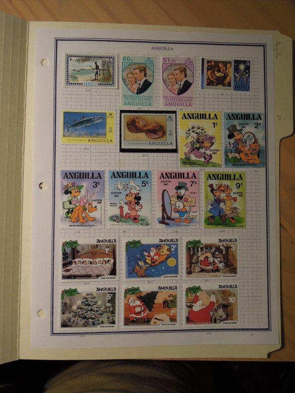 Small Anguilla collection, 27 stamps