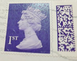 GB 1st Purple Security Barcoded Machin Yr code 22 Source F  see detail & scans