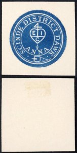 India Scinde Dawk 1/2a Blue Forgery