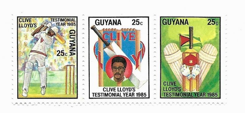 Guyana 1985 - MNH - Strip - Scott #1394 *