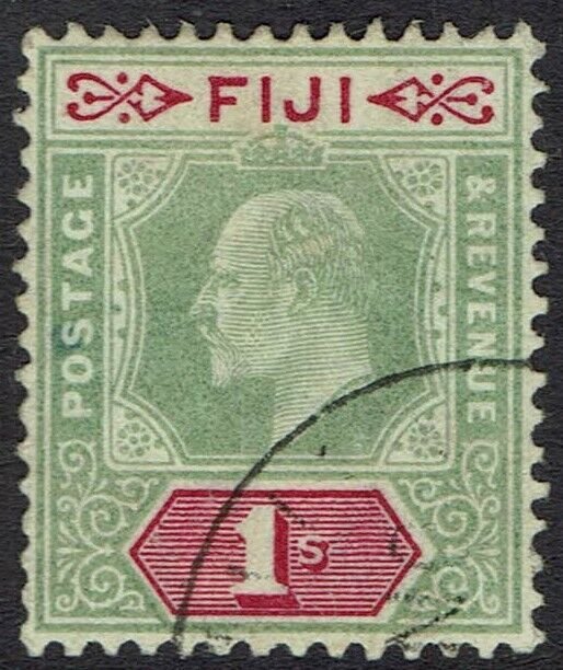 FIJI 1903 KEVII 1/- WMK CROWN CA USED