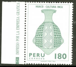 PERU 1981-82 180s INCA POTTERY VASE Sc 749 MNH