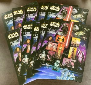 4143 Star Wars Movie Lot of 10 MNH 41 Sheets of  15 FV $61.15   2007