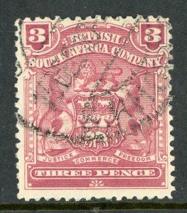 Southern Rhodesia 1898 British South Africa 3d SG #81 VFU A606