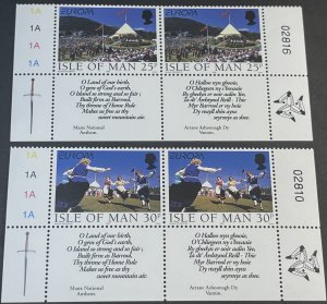 ISLE OF MAN # 786-787-MINT/NEVER HINGED-COMPLETE SET OF PLATE # PAIRS-1998