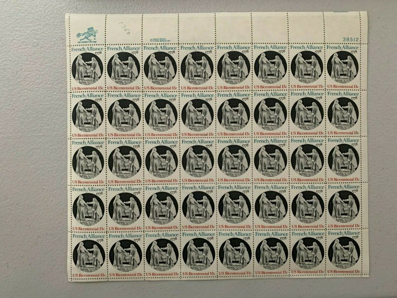 Scott #1753 13c 1978 French Alliance sheet of 40 M/NH