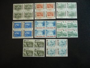 Stamps - Cuba -Scott#566-569,C153-C155,E22- Mint Hinged Set of 8 Stamps - Blocks