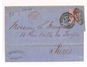 GB SG.141 Cover 2½d Plate 7 Liverpool Exchange 1877 Duplex{samwells-covers}BB103