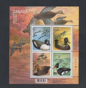 Canada #2166b  (2006 Duck Decoys sheet of 4)  VFMNH CV $5.00