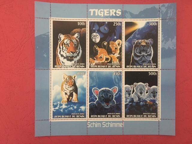 Benin 2003 Wild Animals Baby Tiger Animal Big Cat Mammal Fauna Nature Stamps (2)