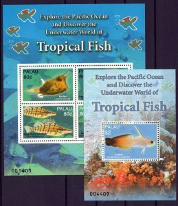 Palau 922-923 MNH Marine Life Tropical Fish ZAYIX 0324M0067