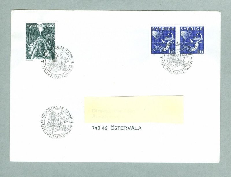 Sweden. FDC 1981.  Night And Day.  Engraver Z. Jakus. Addressed.