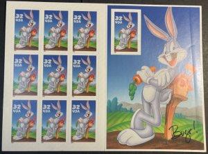 U.S.# 3137 MINT/NEVER HINGED-PANE OF 10--BUGS BUNNY--1997