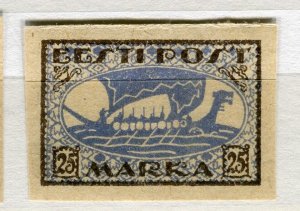 ESTONIA; 1919-20 Imperf pictorial issue fine Mint hinged Shade of 25M. value