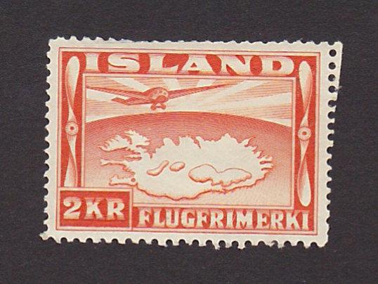 Iceland C20 VF MNH Airmail