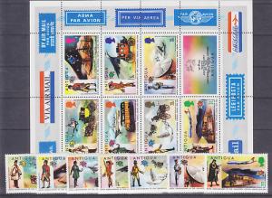 British West Indies MLH. 1974 UPU, 14 complete sets, fresh, bright, VF group.