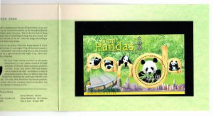1999 Hong Kong China Giant Panda Presentation Pack Souvenir Sheet MNH