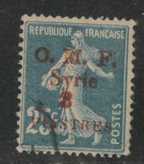 Syria Scott 43 Used 1920 pverprinted stamp