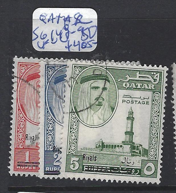 QATAR (P2202B) SHEIKH SG 148-150  VFU   SCARCE  