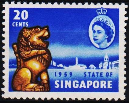 Singapore. 1959 20c S.G.55  Unmounted Mint