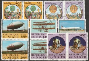 Niger 1983 Sc C318-23 air post set pairs CTO