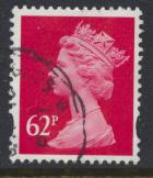 GB Machin 62p SG Y1731 SC# MH368  Used  2 phosphor bands 