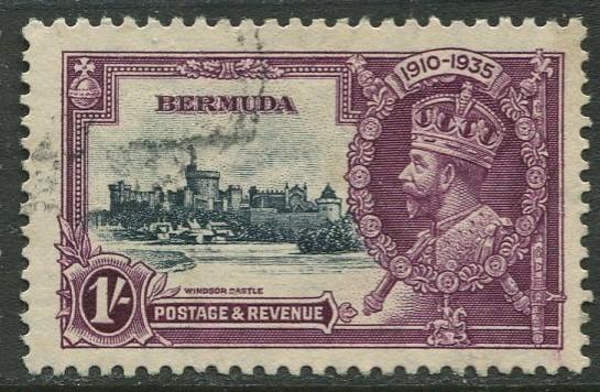 Bermuda - Scott 103 - Silver Jubilee - 1935 - VFU -Single 1/- Stamp