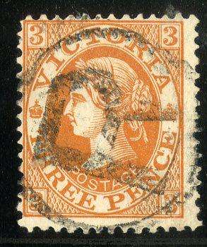 VICTORIA 222 USED SCV $3.00 BIN $1.25  BROWN ORANGE