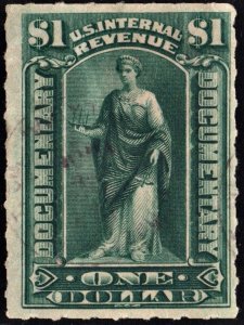 R173 $1.00 Documentary Stamp (1898) Used