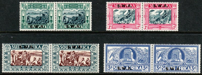 1938 South West Africa semi postal complete set Sc# B5 / B8  MNH CV: $109.00