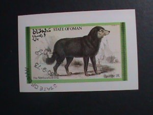 ​OMAN-1973 THE NEW FOUND LAND DOG-IMPERF-CTO S/S VF WE SHIP TO WORLD WIDE