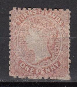 Turks Islands Scott 1 Used (Catalog Value $67.50)