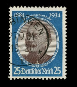 1934 Germany Scott #435 in Used Condition Four Margins - Nice Clean Coloring