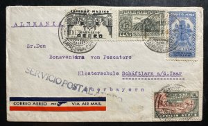 1936 Tapachula Chiapas Mexico Airmail Cover To Oberbayern Germany