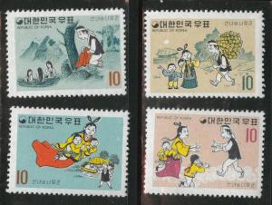 Korea Scott 676-679 MNH** Mar. 5 1970 Fable set